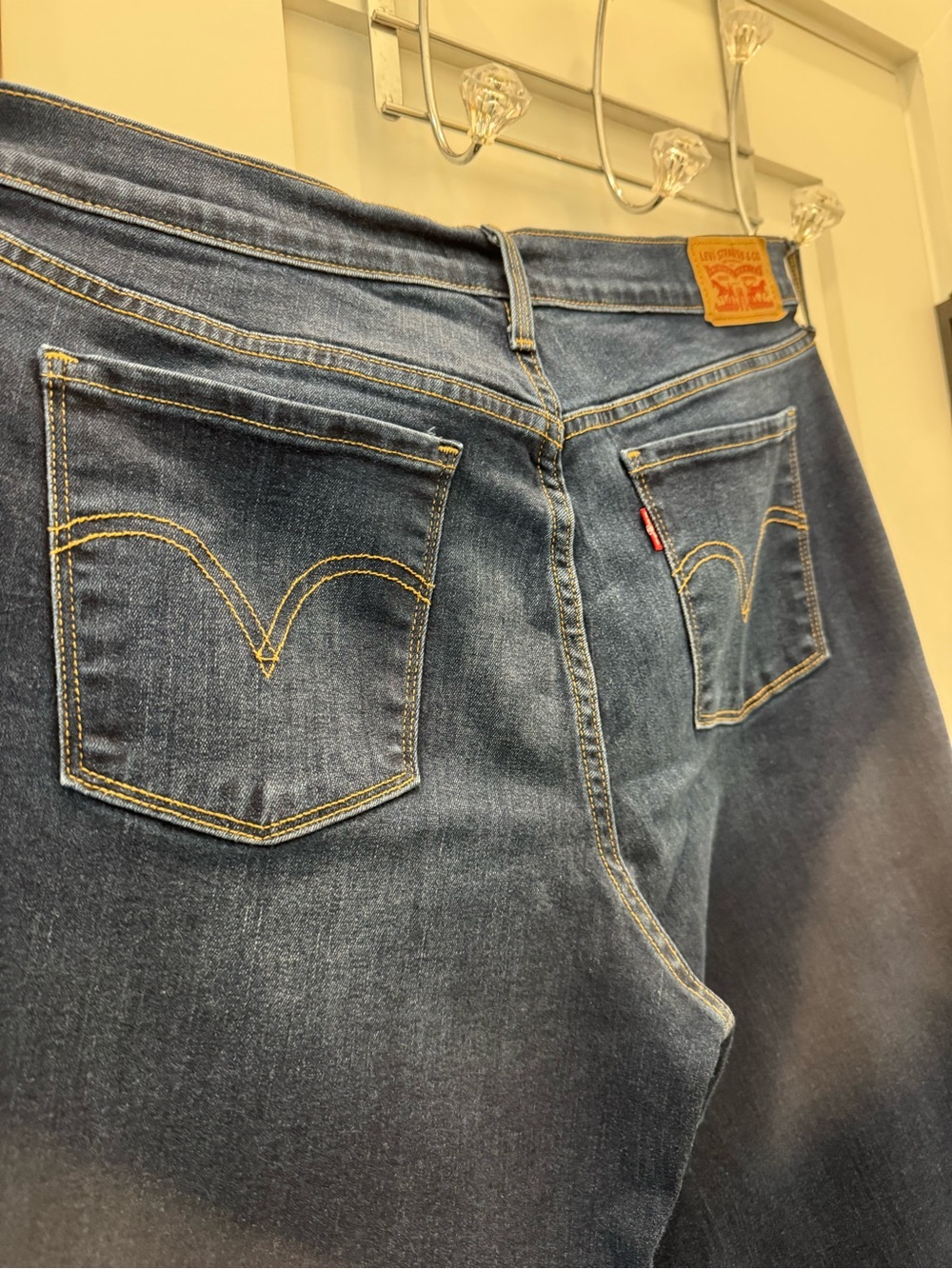 Levi's Dark Blue Denim 505 Straight Jeans